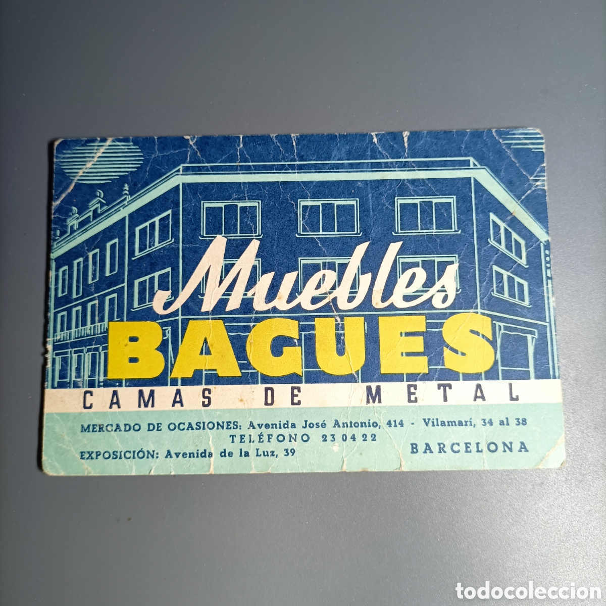Folletos de turismo: FOLLETO PUBLICITARIO TIPO TARJETA POSTAL. MUEBLES BAGUES. CAMAS DE METAL