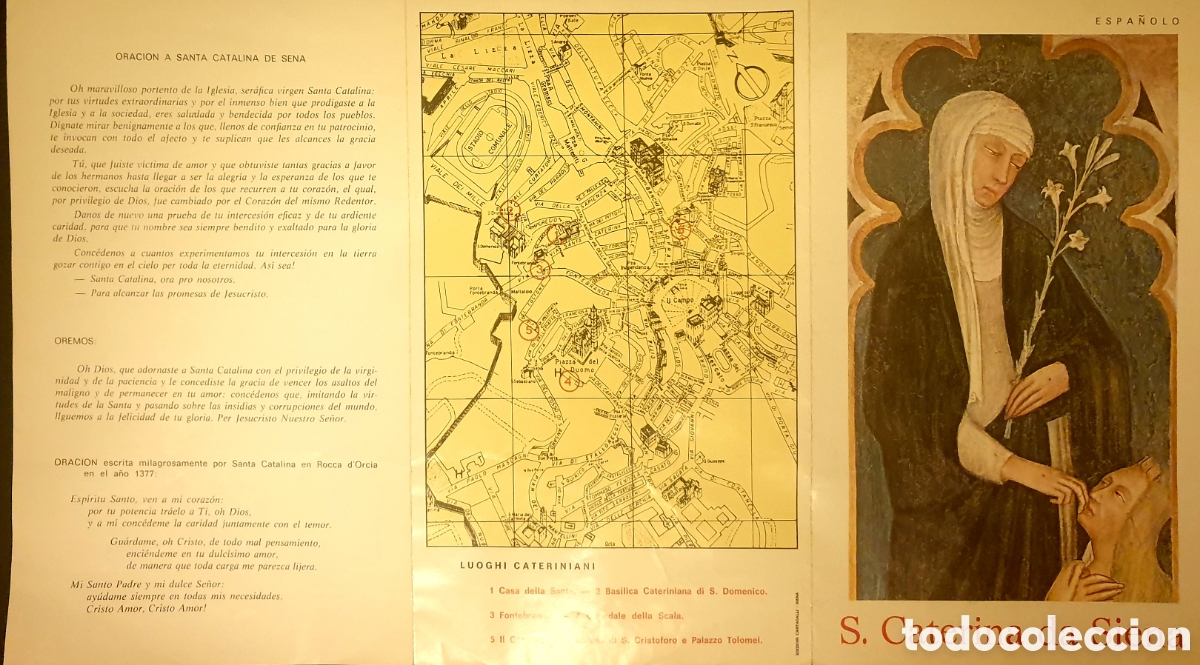 Folletos de turismo: Triptico Santa Catarina da Siena