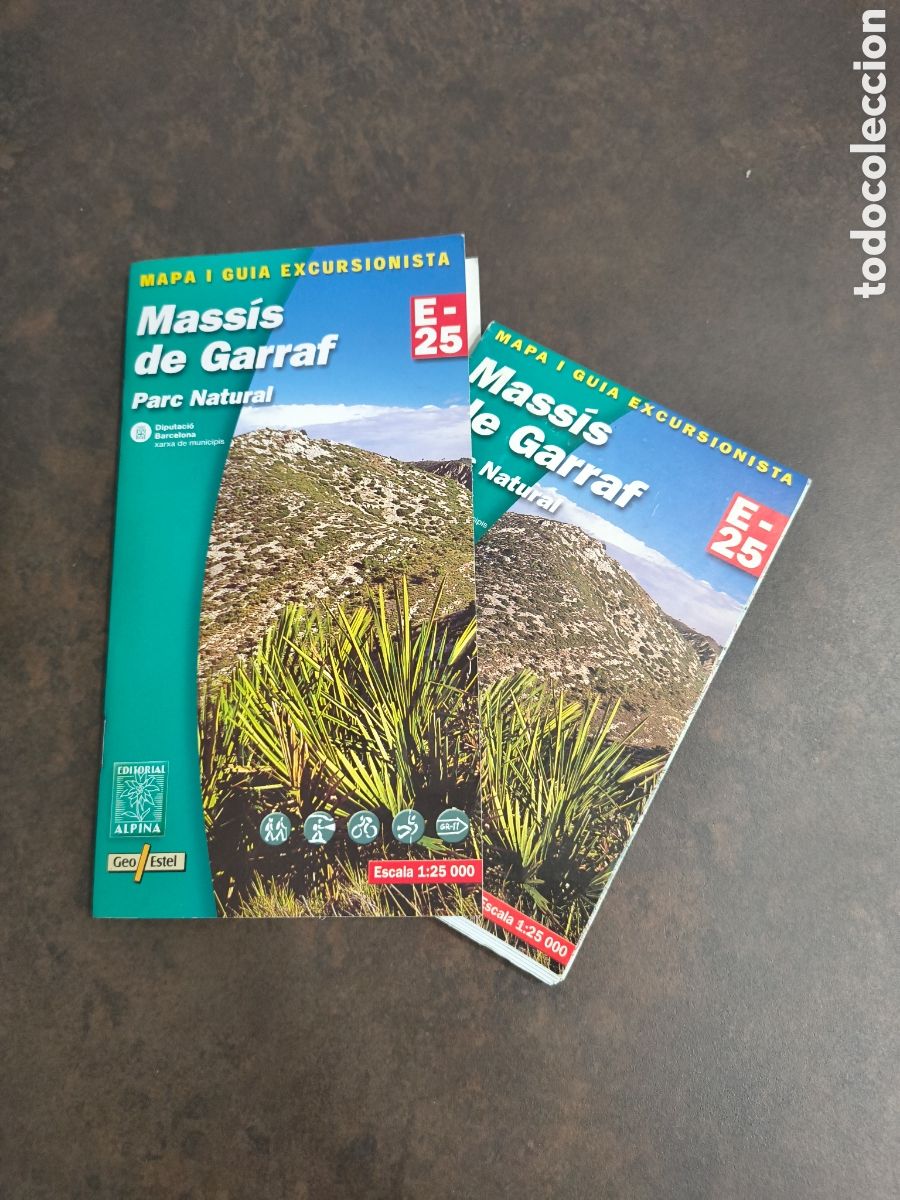 Folletos de turismo: MASSIS DE GARRAF. PARC NATURAL MAPA I GUIA EXCURSIONISTA (GEO ESTEL)