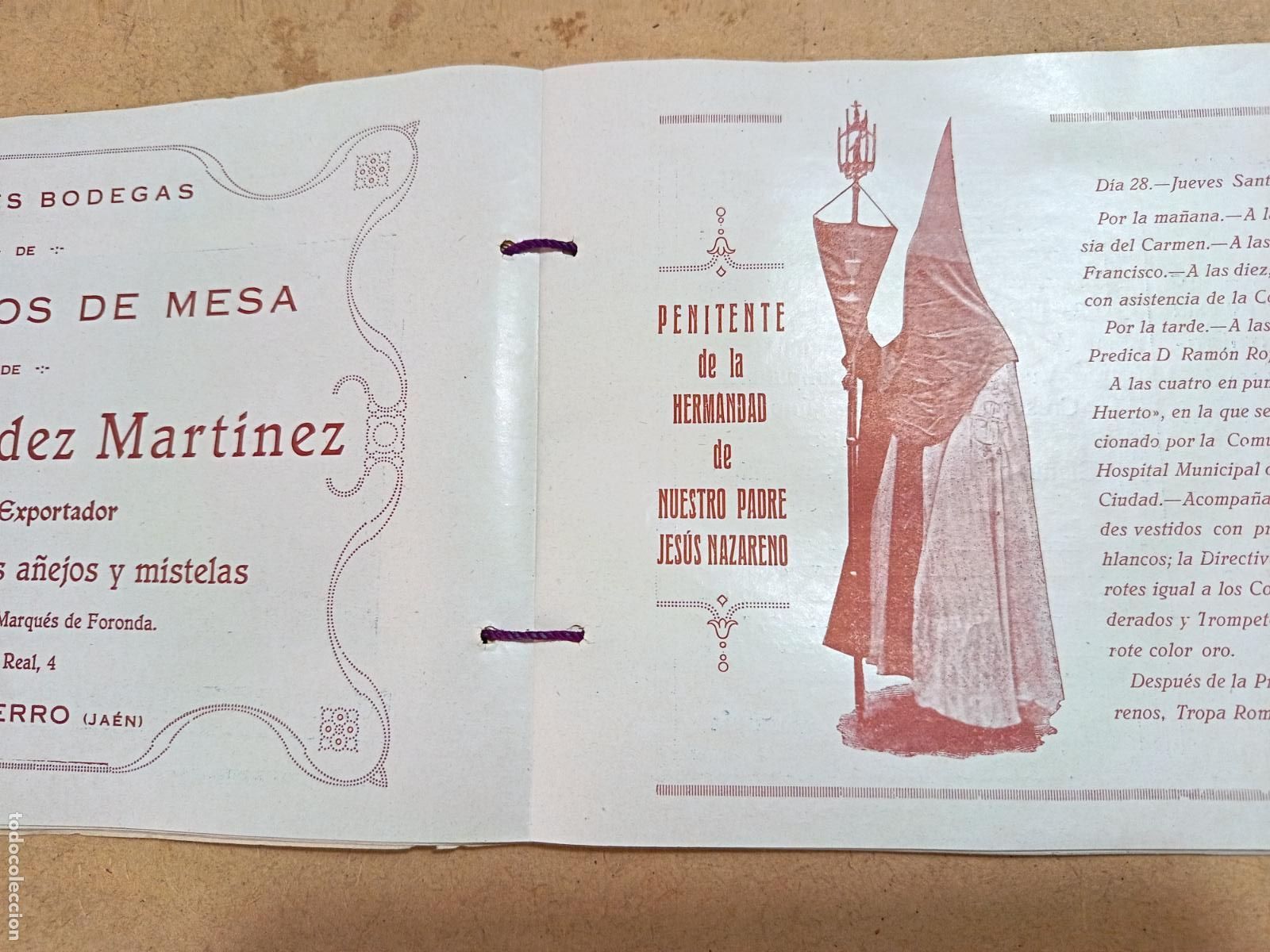 Folletos de turismo: PROGRAMA DE SEMANA SANTA. CAZORLA. 1929. 38 PP. ILUSTRADO. - Foto 7