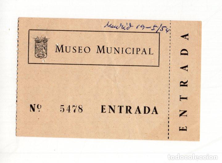Travel Brochures: ENTRADA MUSEO MUNICIPAL MADRID 19/5/1954, N&ordm; 5478.