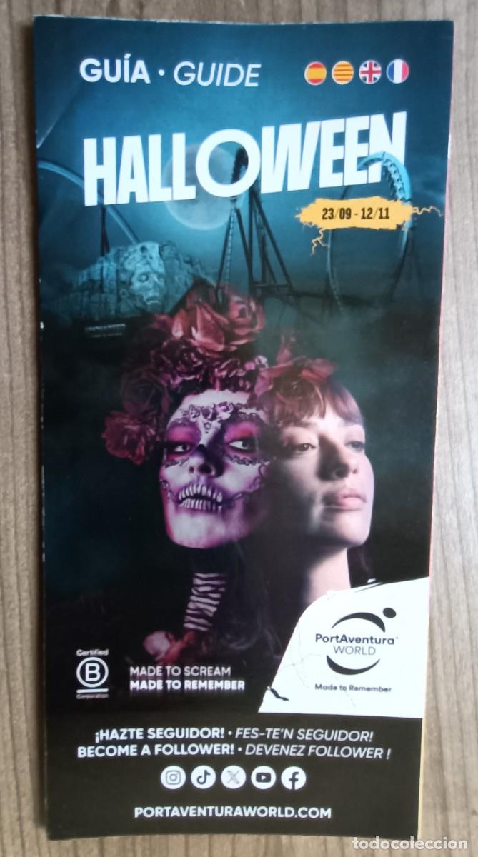Folletos de turismo: Folleto guia halloween - parque tematico Port Aventura