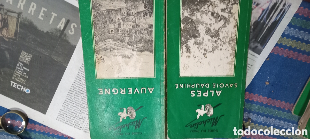 Folletos de turismo: Colecci&oacute;n vintage de 8 gu&iacute;as tur&iacute;sticas &rdquo;Guide du Pneu Michelin&rdquo; originales de &eacute;poca (ediciones de 1