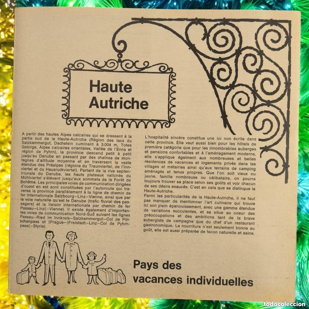 Tourismusbrosch&uuml;ren: ️ Folleto Tur&iacute;stico Antiguo &ldquo;Haute Autriche &ndash; Pays Des Vacances Individuelles&rdquo; &ndash; Edici&oacute;n Francesa