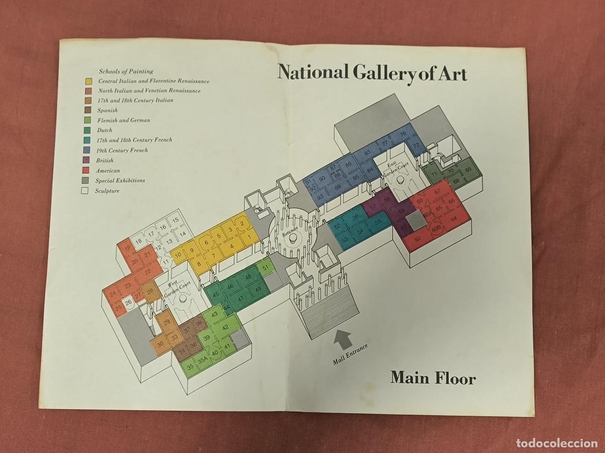 Travel Brochures: Antiguo Folleto Tur&iacute;stico National Gallery of Art Washington Coleccionismo de Papel