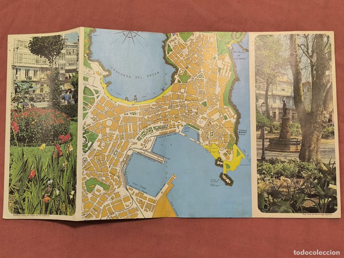 Travel Brochures: Antiguo Folleto Tur&iacute;stico Tur&iacute;stico La Coru&ntilde;a Galicia Coleccionismo de Papel