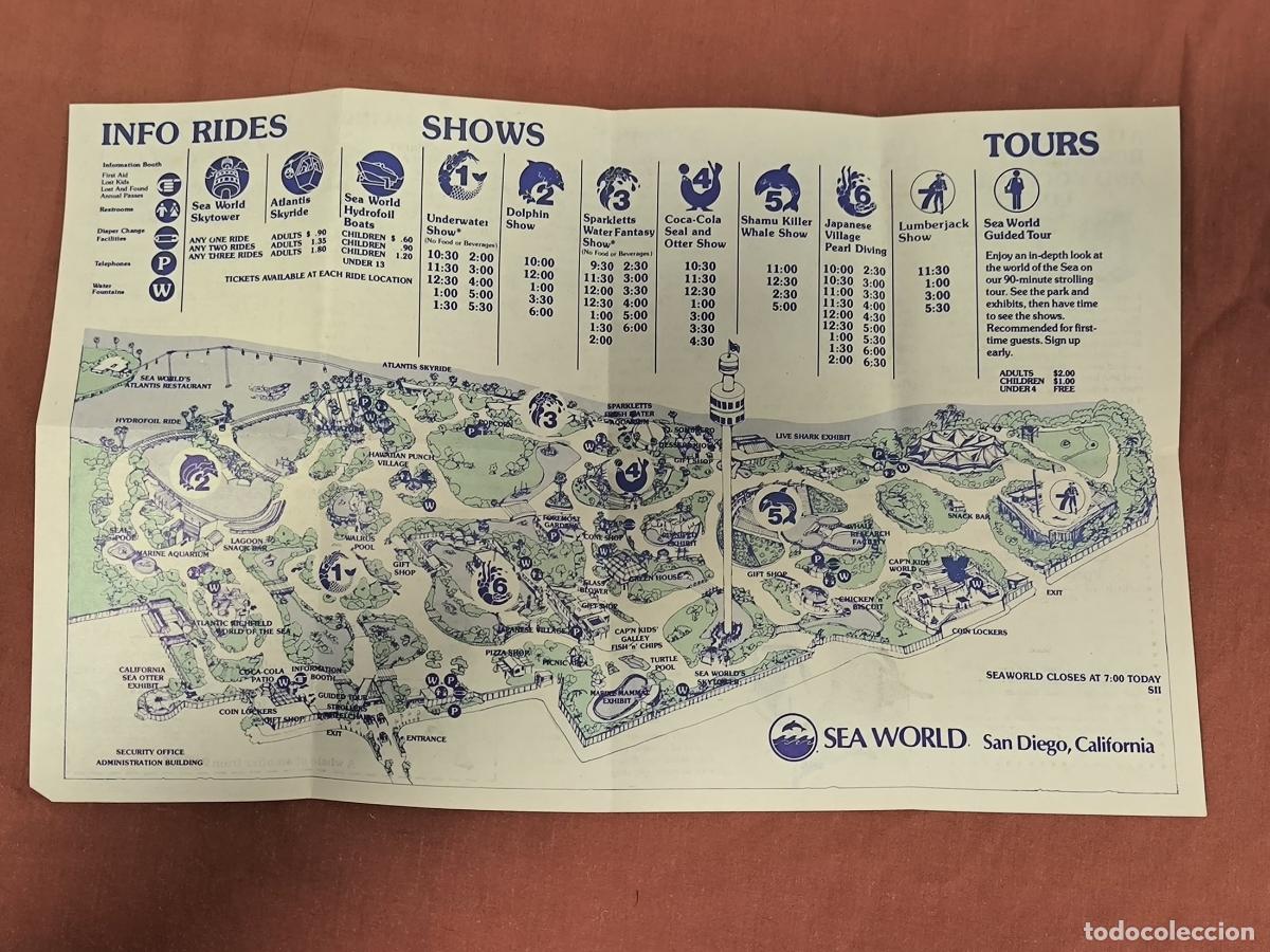 Travel Brochures: Antiguo Folleto Tur&iacute;stico Sea World San Diego Mapa Especiales Coleccionismo de Papel