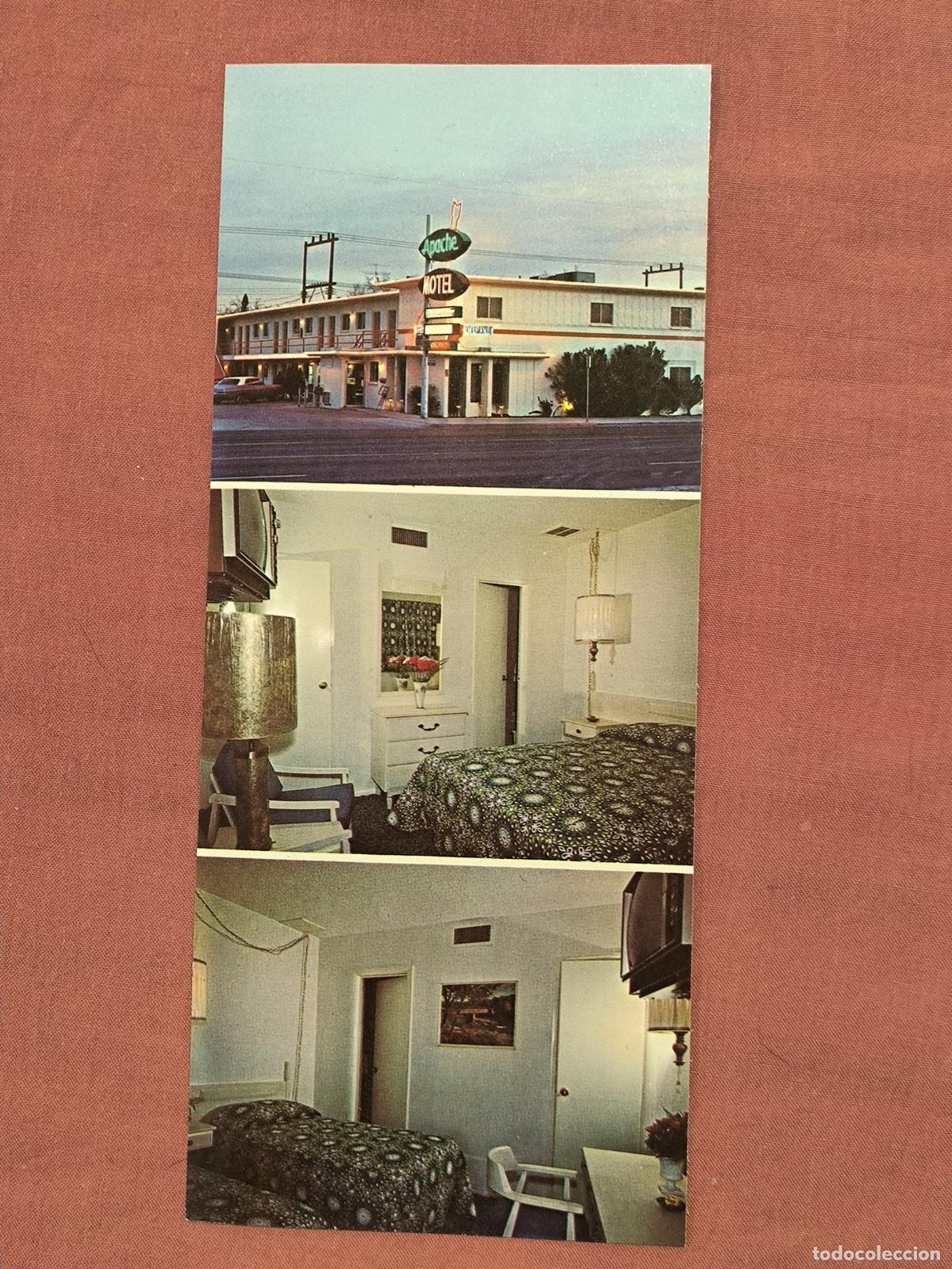Travel Brochures: Postal Antigua Motel Apache Las Vegas Multivista - Coleccionismo Retro Vintage