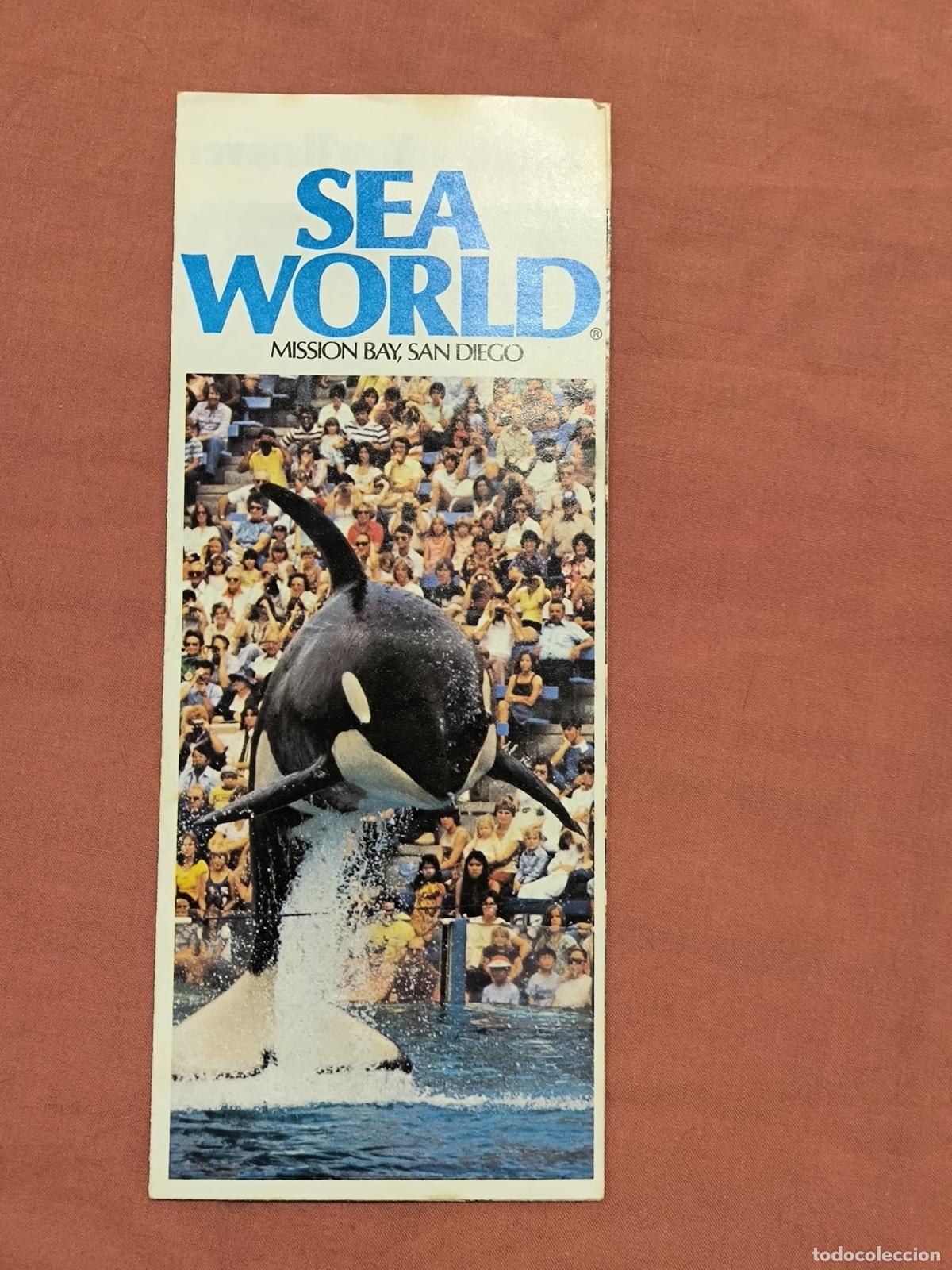 Travel Brochures: Antiguo Folleto Tur&iacute;stico Sea World Glossy Shows Orca Coleccionismo de Papel
