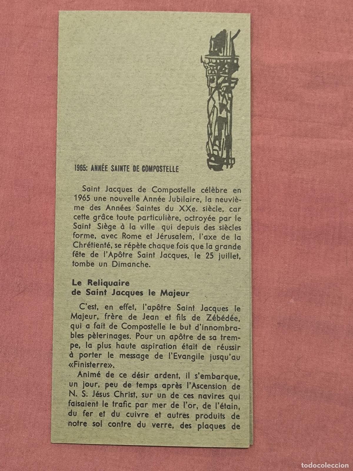 Travel Brochures: Antiguo Folleto Tur&iacute;stico Santiago de Compostela Frances Texto Coleccionismo de Papel