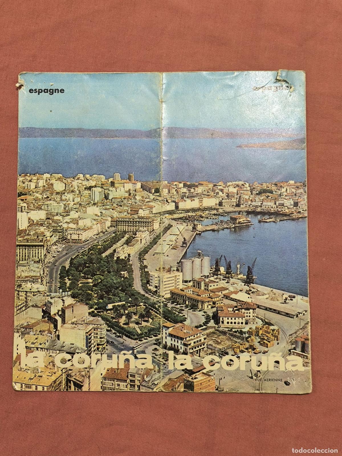 Travel Brochures: Antiguo Folleto Tur&iacute;stico La Coru&ntilde;a Espagne Aerea Coleccionismo de Papel