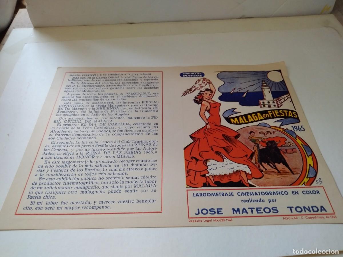 Folletos de turismo: MALAGA EN FIESTAS 1965