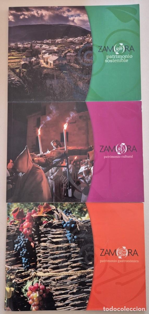 Folletos de turismo: Colecci&oacute;n tres folletos tur&iacute;sticos Zamora: Patrimonio gastron&oacute;mico, cultural, sostenible