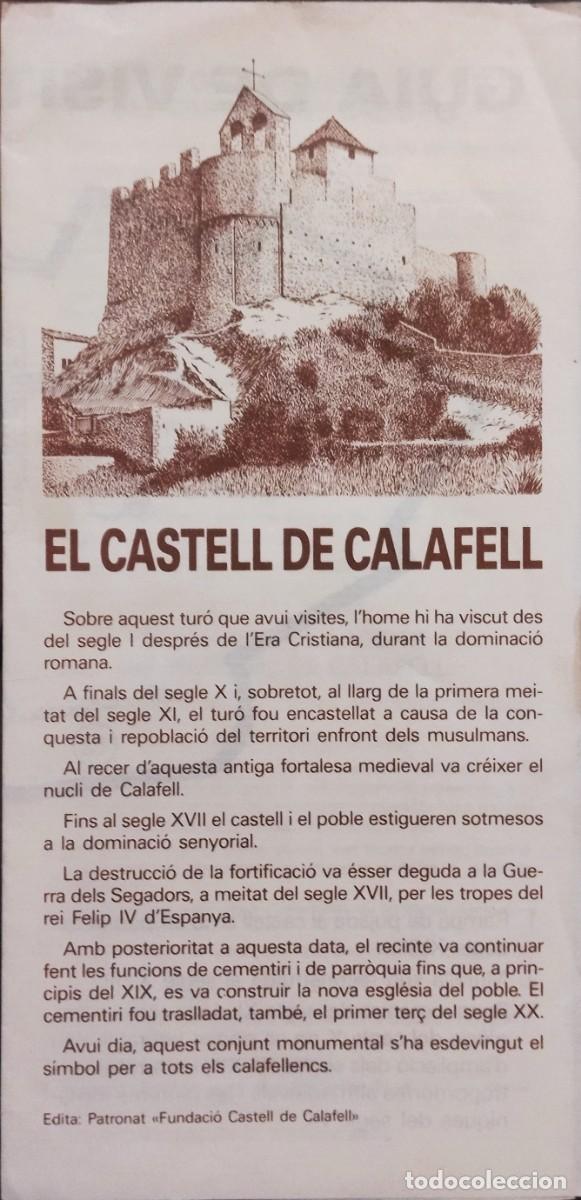 Folletos de turismo: FOLLETO GU&Iacute;A DE VISITA DEL CASTELL DE CALAFELL (TARRAGONA) - MULTILING&Uuml;E - A&Ntilde;OS 80/90