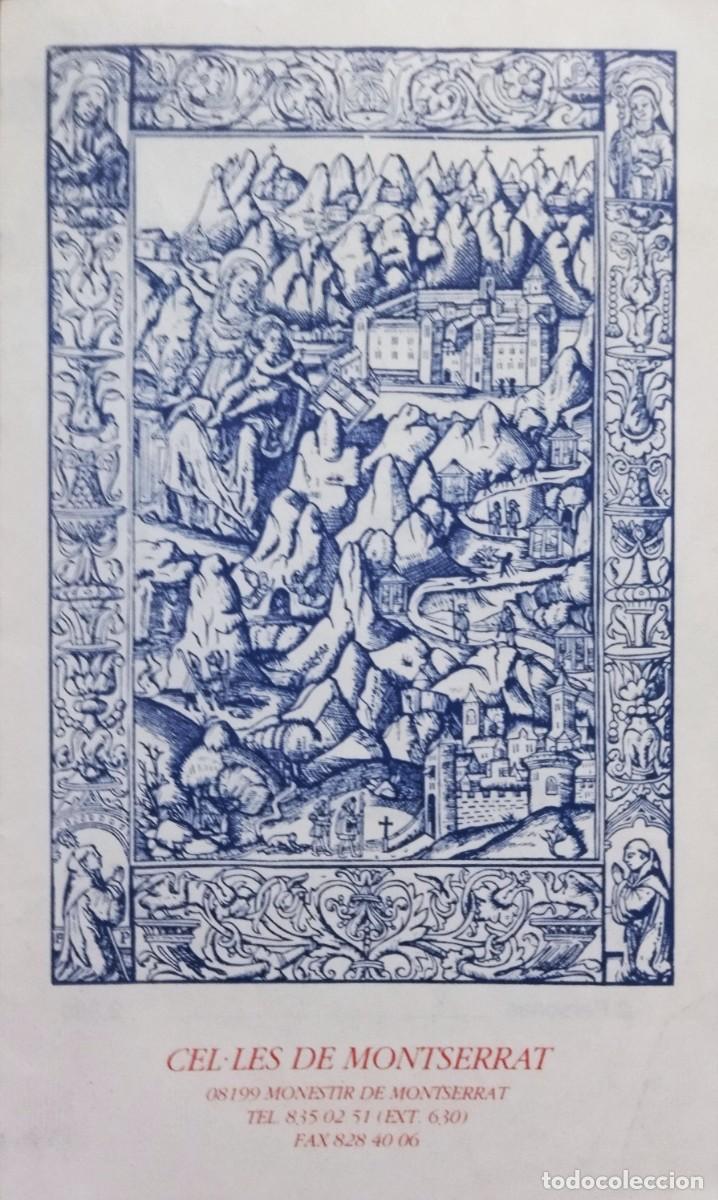 Folletos de turismo: FOLLETO TARIFAS PREUS 1994 - CEL&middot;LES DE MONTSERRAT (MONESTIR DE MONTSERRAT) - ILUSTRADO TINTA AZUL.