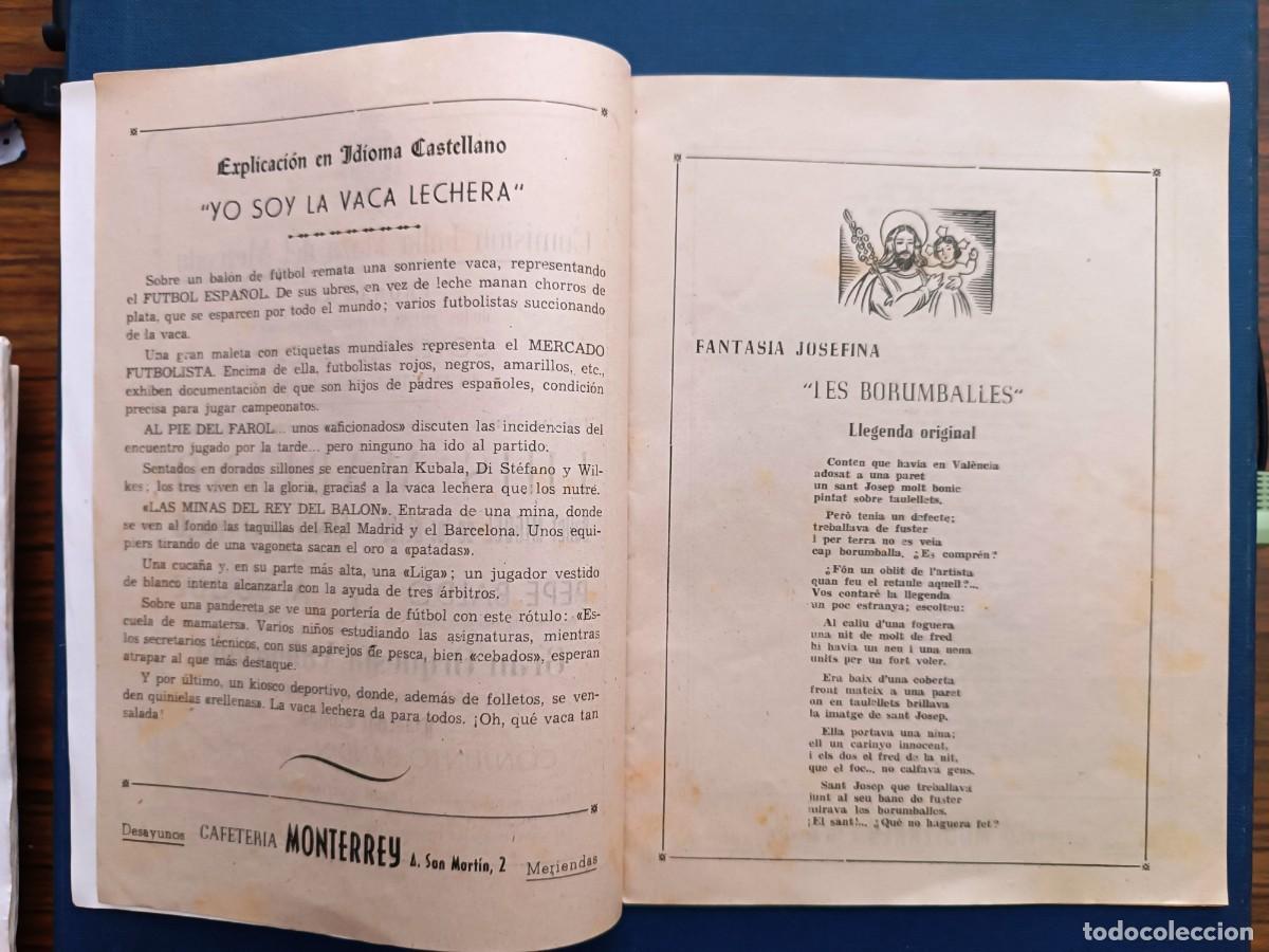 Folletos de turismo: VALENCIA LLIBRET FALLA DEL COMER&Ccedil; PLA&Ccedil;A DEL MERCAT DE 1955. - Foto 2