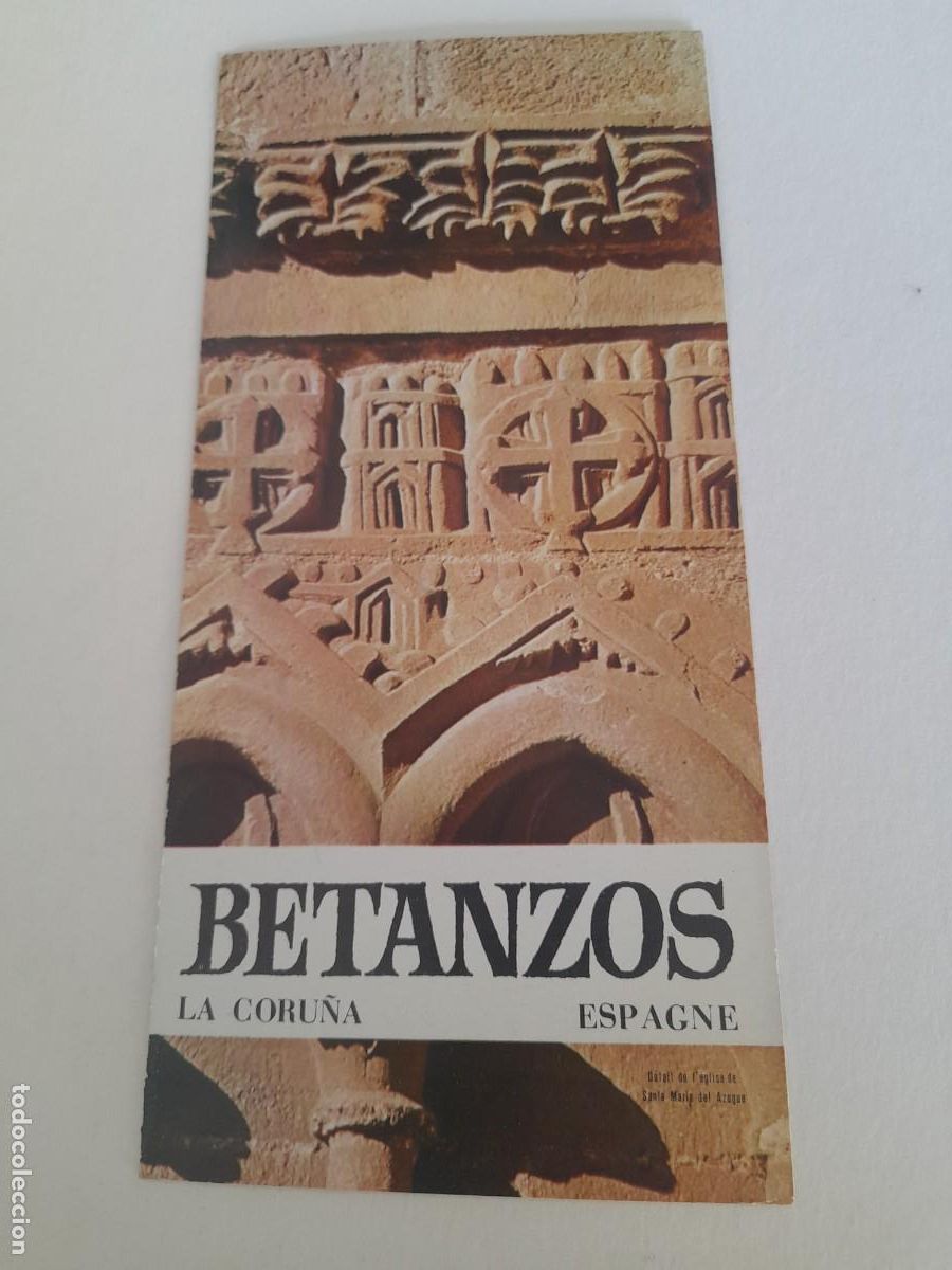 Folletos de turismo: Folleto turistico Betanzos, la Coru&ntilde;a 10x22cm aprox (triptico, en frances, a&ntilde;os 60/70 aprox)
