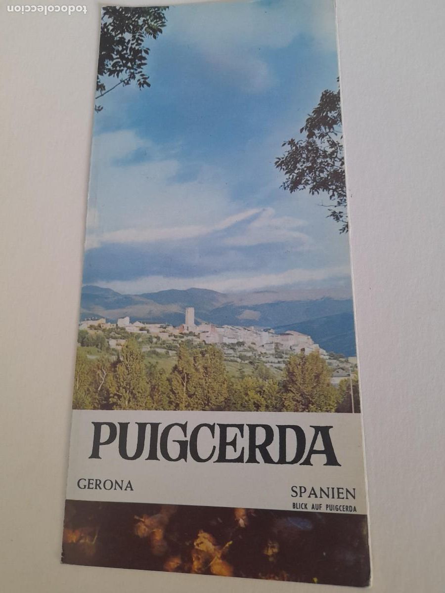Folletos de turismo: Folleto turistico puigcerd&aacute;, Gerona 10x22cm aprox (triptico, en aleman, a&ntilde;os 60/70 aprox)