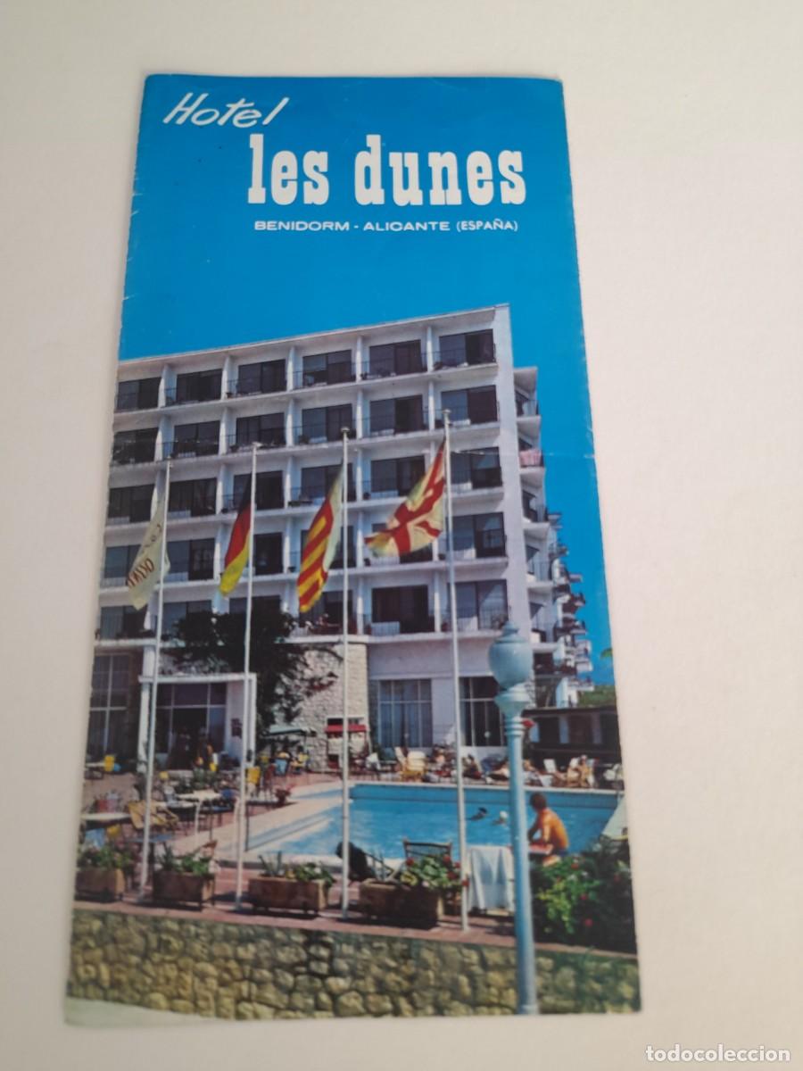 Folletos de turismo: Folleto turistico benidorm, hotel les dunes 10x21cm aprox (desplegable, a&ntilde;os 60/70 aprox)