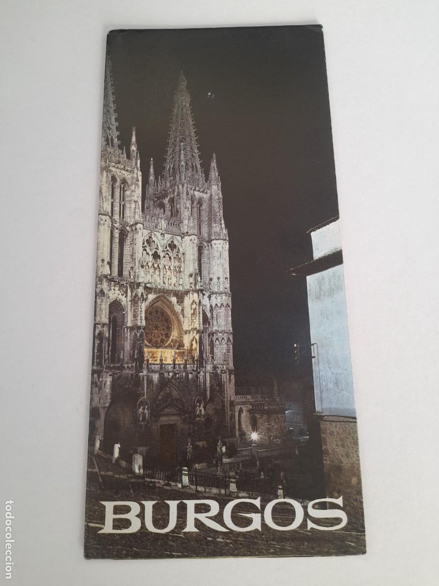 Folletos de turismo: Folleto turistico burgos, 10x22cm aprox (desplegable, en castellano, a&ntilde;os 60/70 aprox)