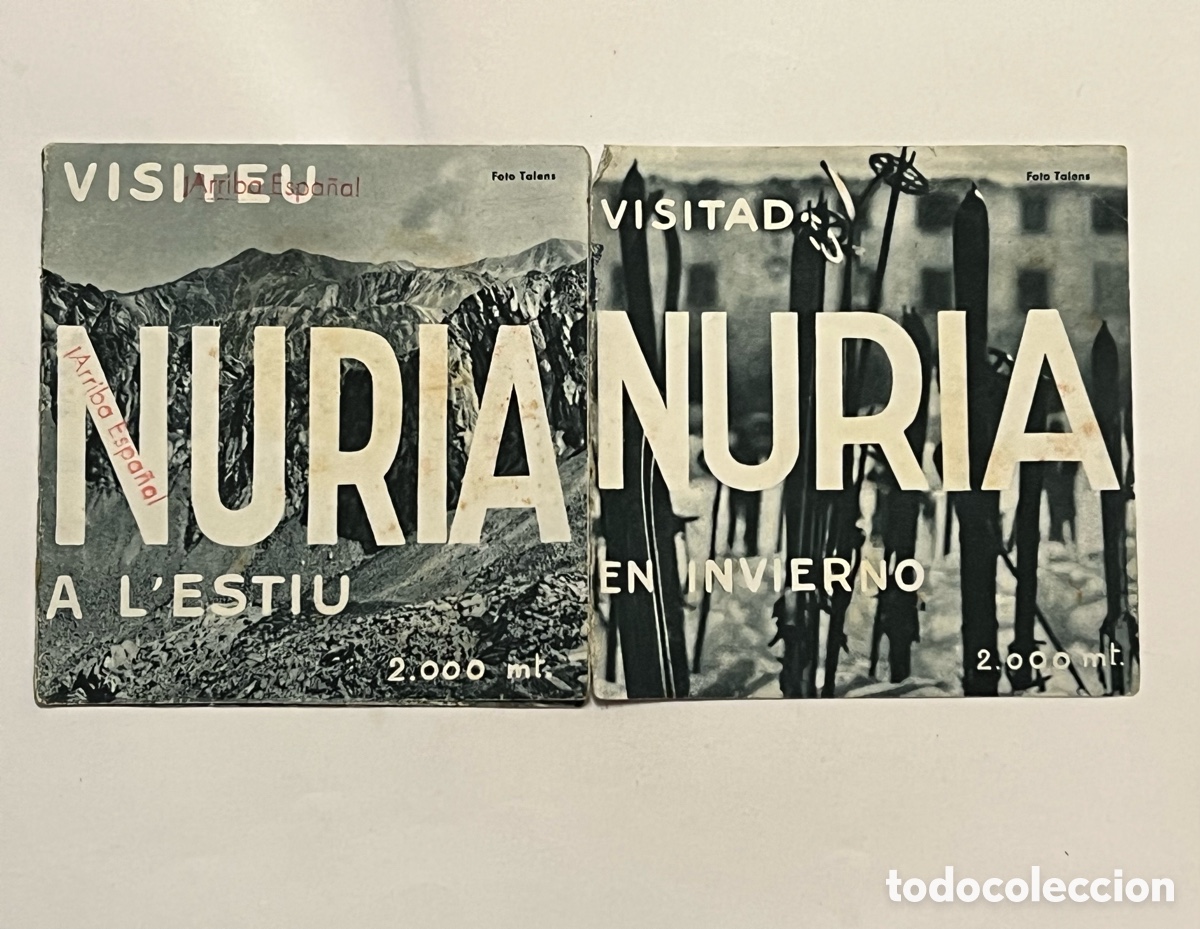 Folletos de turismo: NURIA (Girona) VALLE SANTUARI DE NURIA. Desplegable publicitario. Postguerra Civil Espa&ntilde;ola