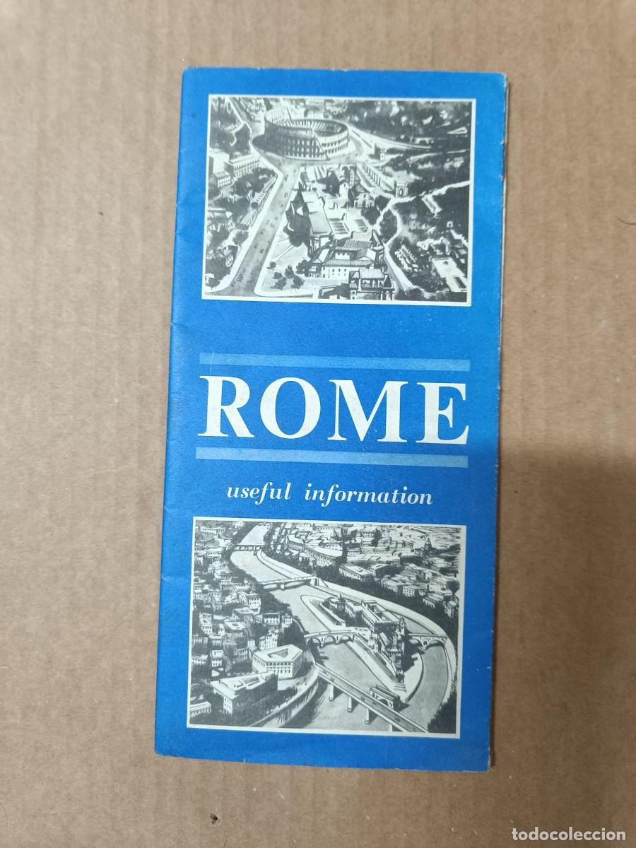 Folletos de turismo: ANTIGUO FOLLETO TURISTICO DE ROMA CON MAPA, ITALIA -P31