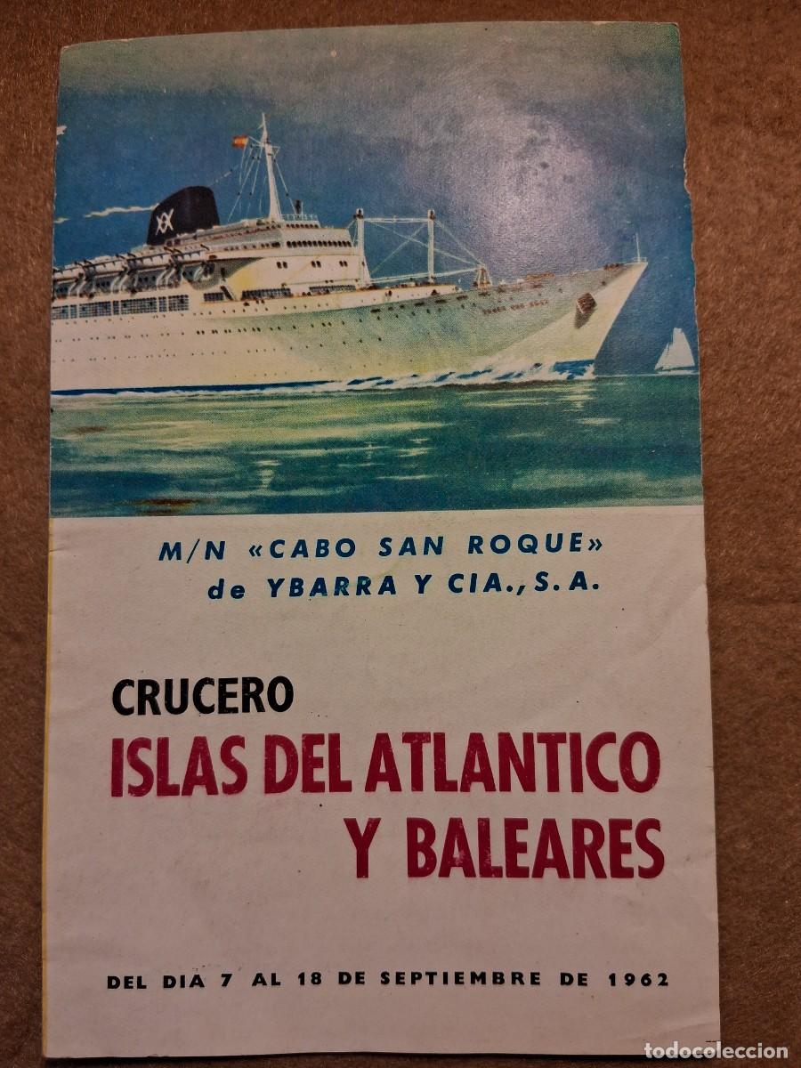 Folletos de turismo: FOLLETO M/N CABO SAN ROQUE DE YBARRA Y C&Iacute;A.,S.A. 1962. TR&Iacute;PTICO.