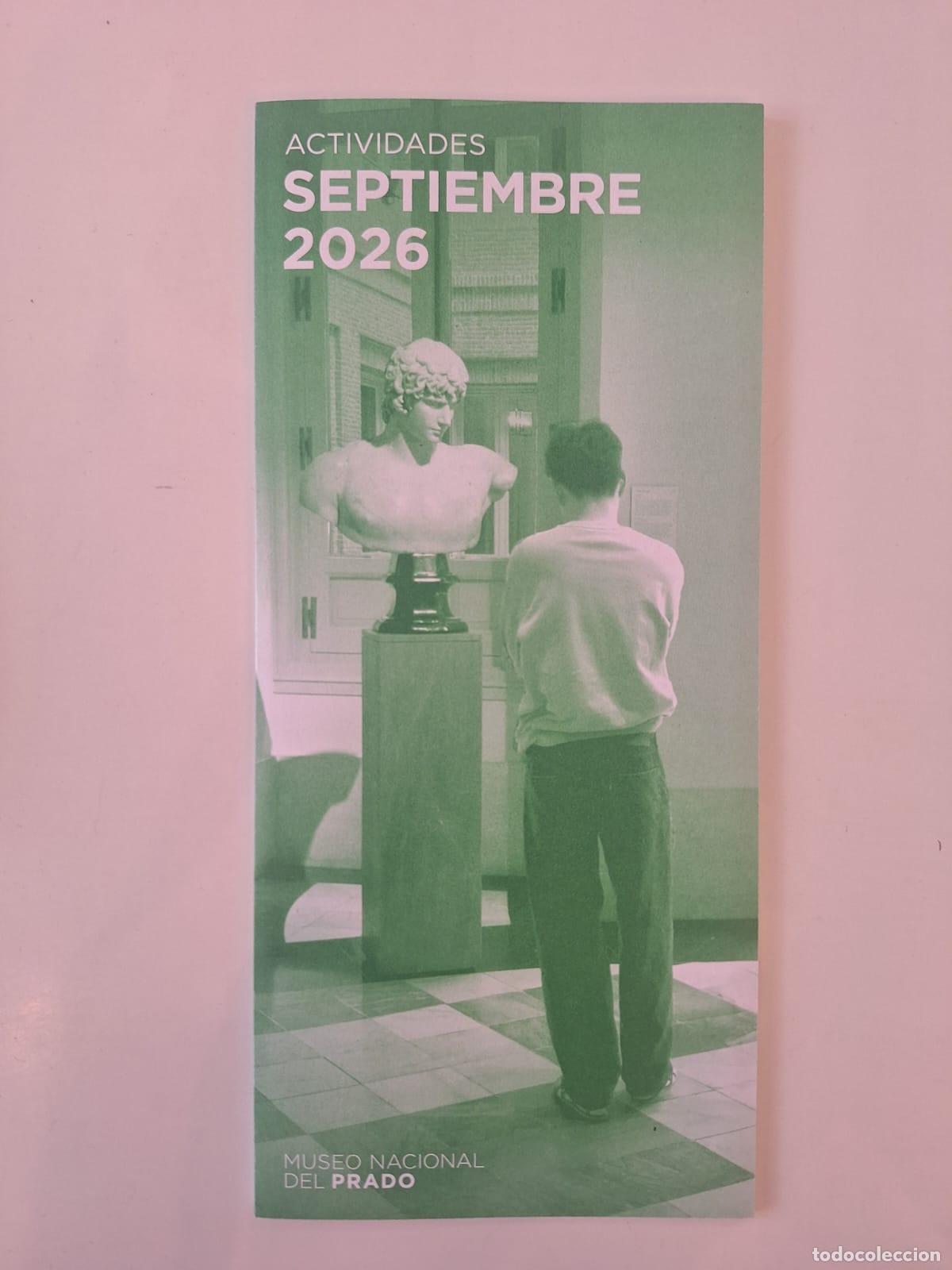 Folletos de turismo: Folleto Actividades Museo del Prado Septiembre 2026 Madrid Arte Cultura
