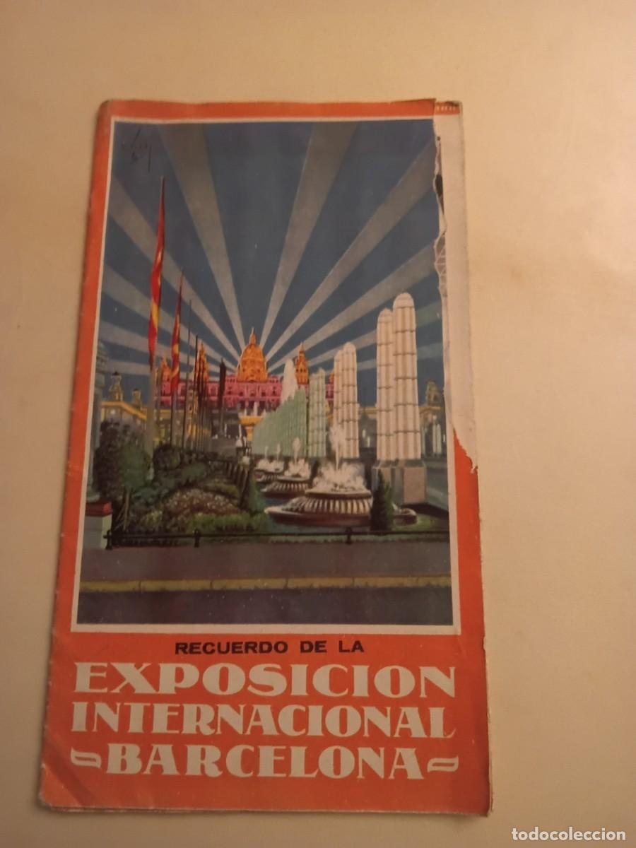 Folletos de turismo: Folleto desplegable Exposici&oacute;n Internacional de Barcelona, 1929