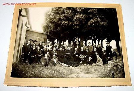 Fotograf&iacute;a antigua: ANTIGUA FOTO GRUPO ._ 15 DE ENERO DE 1940 &ndash; MIDE 26 X 20 CMS.
