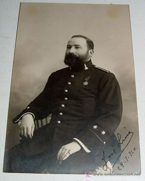 Fotografia antica: ANTIGUA FOTO POSTAL  ORIGINAL DE OFICIAL ESPA&Ntilde;OL ARMA DE INGENIEROS - 1910 -