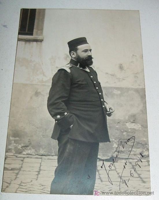 Fotografia antica: ANTIGUA FOTO POSTAL  ORIGINAL DE OFICIAL ESPA&Ntilde;OL ARMA DE INGENIEROS - 1911 -