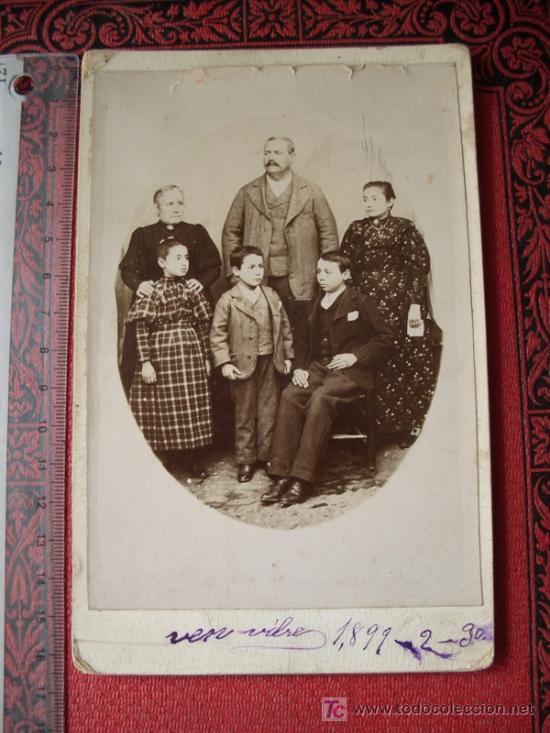 Fotografia antica: FOTO DE GABINETE, DE GRUPO, INOCENCIO VErdu FOTOGRAFO