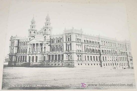 Fotografia antica: 2 OLD PHOTO - PRETORIA - PALACE OF JUSTICE - THE HOSPITAL - CITY OF SOUTH AFRICA - EN LA MISMA CARTU