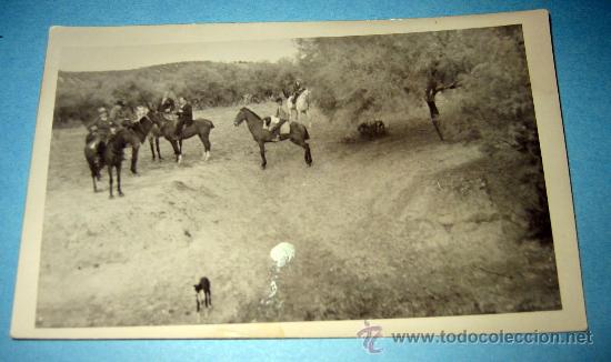 Fotografia antica: ANTIGUA FOTOGRAFIA DE UNA CACERIA EN ESPA&Ntilde;A - CABALLOS