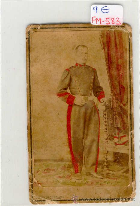 Fotografia antica: (FM-583)FOTOGRAFIA MILITAR SIGLO XIX ( 10 X 6 CM.)