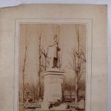 Fotografía antigua: MONUMENTO A ARIBAU. BARCELONA. 1890 APROX.. Lote 13932206