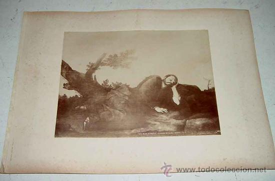 Fotograf&iacute;a antigua: 3 ANTIGUAS FOTOGRAFIA ALBUMINA  DE CUADROS DEL MUSEO DEL PRADO - PEGADAS EN UN CARTON, DOS EN UN LAD