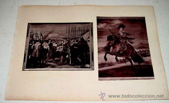 Fotograf&iacute;a antigua: 3 ANTIGUAS FOTOGRAFIA ALBUMINA  - DE CUADROS DEL MUSEO DEL PRADO - PEGADAS EN UN CARTON, UNA A UN LA