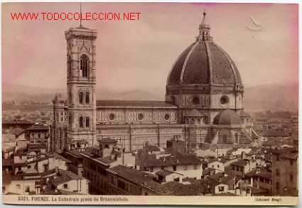 Alte Fotografie: FOTOGRAFIA FIRENZE CATEDRAL  ITALIA , Mide aproximadamente   10  x  15  ctms.  F4