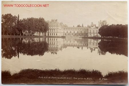 Antique Photography: FOTOGRAFIA FRANCIA, PALACIO FONTAINEBLEAU Mide aproximadamente 12 x 18 ctms. F51