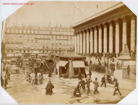 Antique Photography: FOTOGRAFIA FRANCIA , PARIS , LA BOLSA Mide aproximadamente 27 x 20 ctms. F79