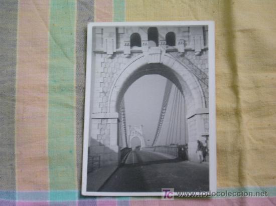 Fotograf&iacute;a antigua: **ANTIGUA FOTOGRAFIA,---PUENTE COLGANTE DE AMPOSTA---(A&Ntilde;OS 60)**