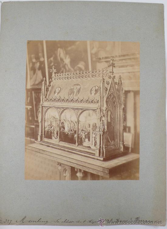 Fotografia antica: Bruges, caja del hospital de st. jean. albumina sobre cartulina. tama&ntilde;o imagen: 21x26 cm.