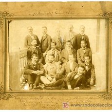Fotografía antigua: FOTO DE PERSONAJES EN LA CARCEL DE CADIZ 1897, SOBRE CARTON , F396. Lote 27560422