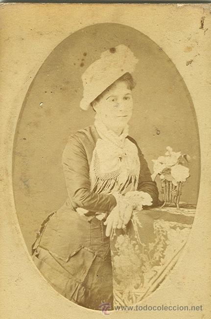 Alte Fotografie: FOTO DE UNA DAMA. HACIA FINALES DEL S. XIX.