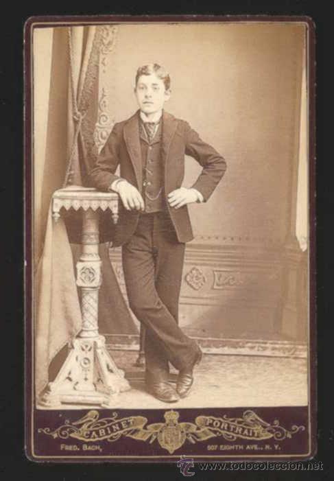 Fotograf&iacute;a antigua: RETRATO # 15, EN CABINET CARD, CA 1900