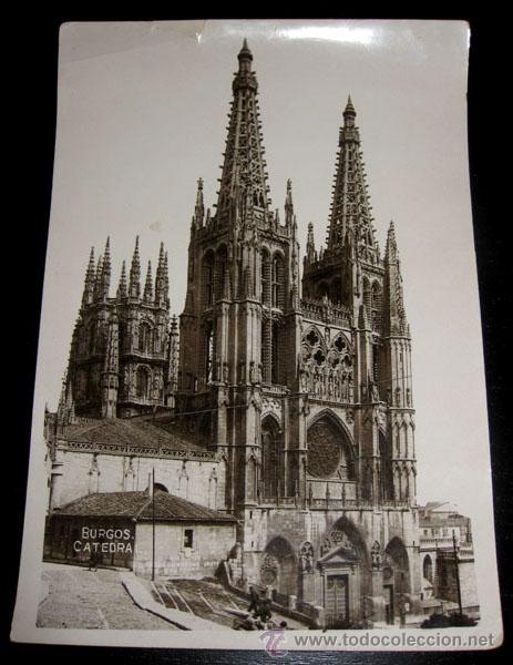 Fotografia antica: ANTIGUA FOTOGRAFIA DE LA CATEDRAL DE BURGOS - DIMENSIONES 30 X 20 CENTIMETROS - PODRIA SER EL PROTOT