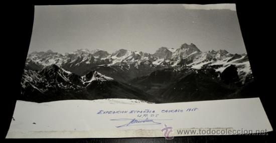 Fotografia antica: ANTIGUA FOTOGRAFIA DE LA 1&ordf; EXPEDICION ESPA&Ntilde;OLA CAUCASO 1968 URSS - FELIX MENDEZ TORRES PRESIDENTE F