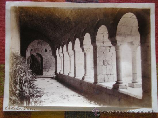 Fotografia antica: fotografia  albumina vilabertran claustros abadia principios de siglo